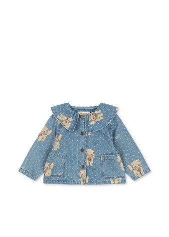 Джинсова сорочка Konges Slojd MAGOT "CIAO MIAO", синій KS106126aw26 фото