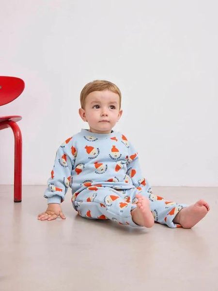 Світшот Bobo Choses "Morning Egg all over", блакитний B125AB030 фото