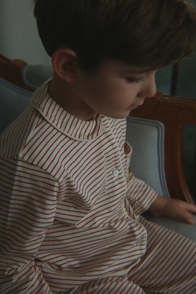 Піжама Konges Slojd PIO "STRIPE CLAYIE", молочний/червоний KS106195aw26 фото