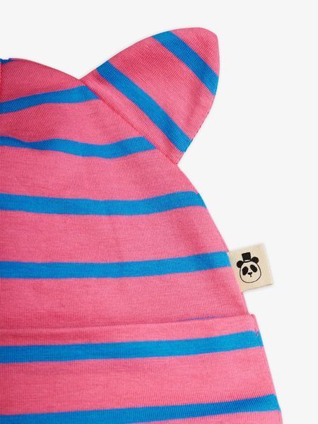 Шапка MINI RODINI "Stripe cat ear", рожевий 2626510028SS26 фото