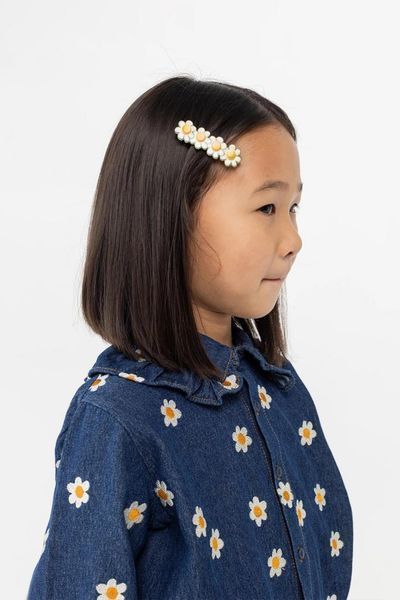 Шпилька для волосся Tinycottons "DAISIES", білий AW24-405 фото