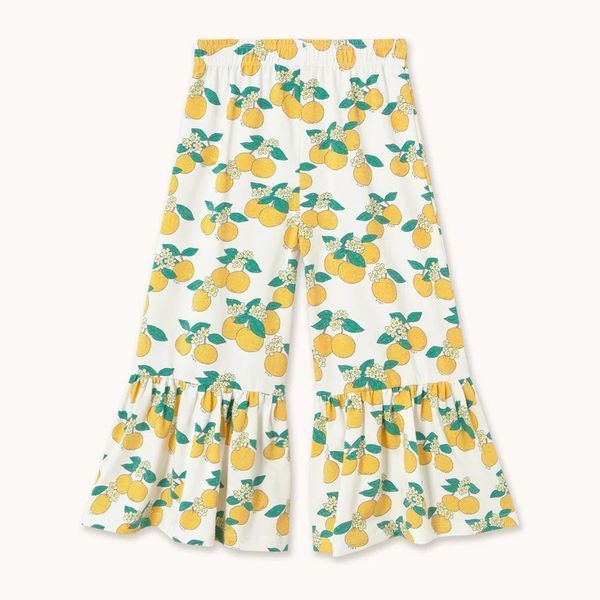 Брюки Tinycottons "Oranges", білий/жовтий SS26-0284 фото