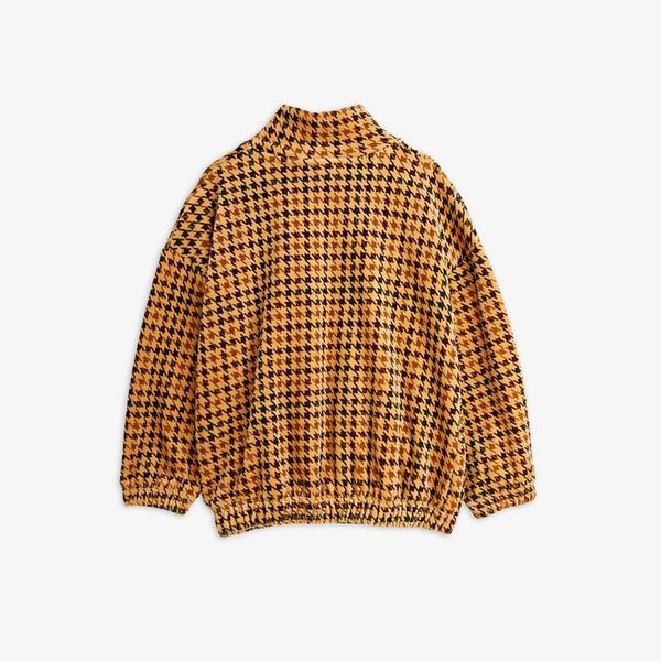Світшот MINI RODINI "Dog houndstooth", коричневий 2472011213 фото
