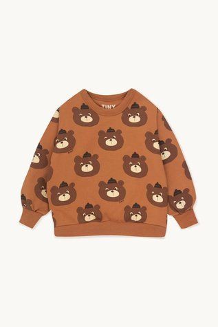 Світшот Tinycottons "BEARS", коричневий AW24-067 фото