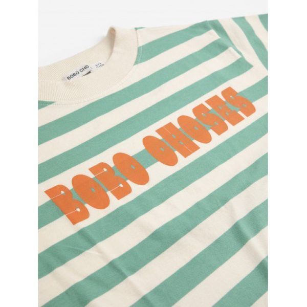 Футболка Bobo Choses "Modern striped", білий/зелений B126AC1364 фото