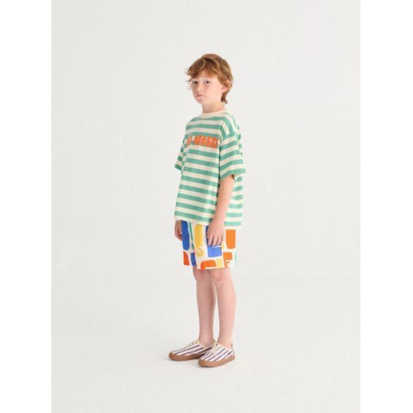 Футболка Bobo Choses "Modern striped", білий/зелений B126AC1364 фото