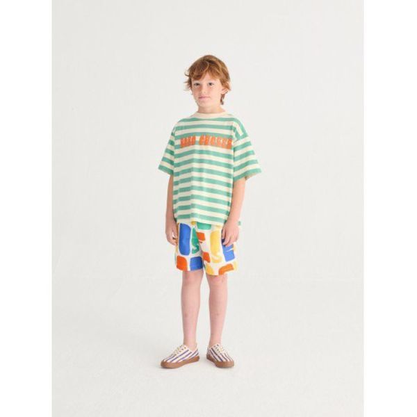 Футболка Bobo Choses "Modern striped", білий/зелений B126AC1364 фото
