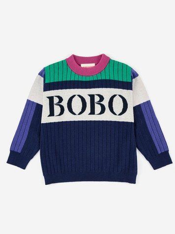 Светр Bobo Choses "Bobo color block", різнокольоровий 222AC112 фото