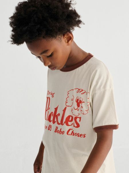 Футболка Bobo Choses "Pickles The Dog", молочний B126AC017SS26 фото