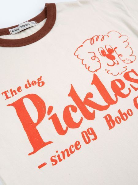 Футболка Bobo Choses "Pickles The Dog", молочний B126AC017SS26 фото