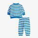 Дитячий комплект MINI RODINI "Earth stripe", блакитний/білий 2624010660SS26 фото 2