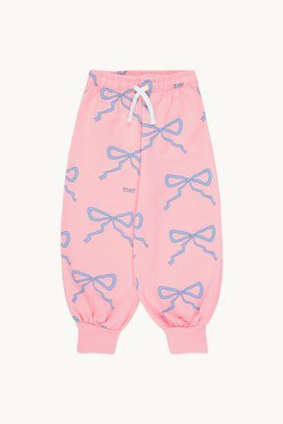 Штани Tinycottons "BOWS", рожевий AW24-063 фото