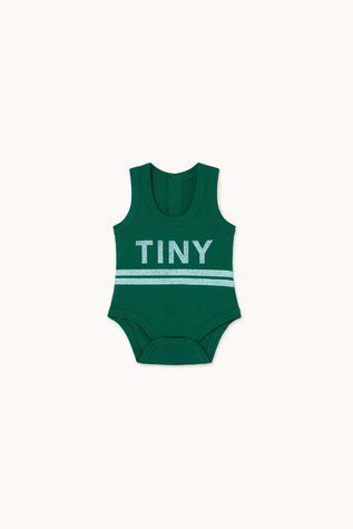 Боді Tinycottons &ldquo;STRIPES LOGO", зелений 36409813 фото