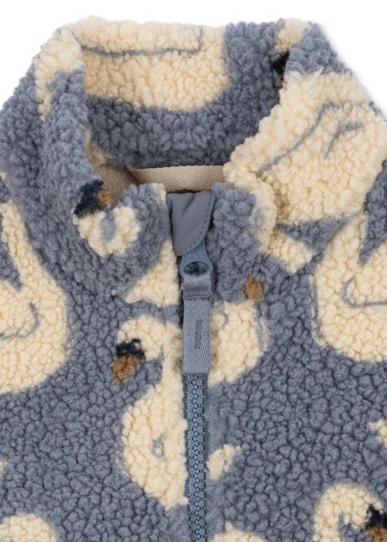 Флісова куртка Konges Slojd JODY TEDDY "SWAN", блакитний/білий KS1057211aw26 фото