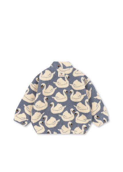 Флісова куртка Konges Slojd JODY TEDDY "SWAN", блакитний/білий KS1057211aw26 фото