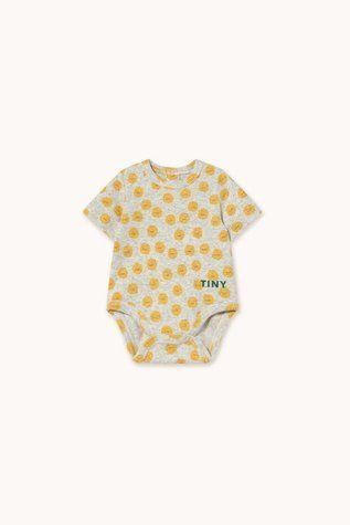 Боді Tinycottons &ldquo;SUN", сірий/жовтий 36408230 фото