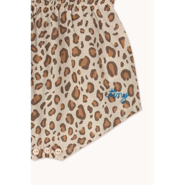 Ромпер Tinycottons &ldquo;Animal Print", бежевий/коричневий SS26-28512 фото
