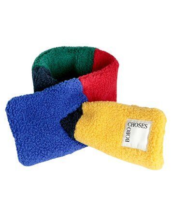 Флісовий шарф Bobo Choses "Color Block sheepskin neck warmer", різнокольоровий 352130254 фото