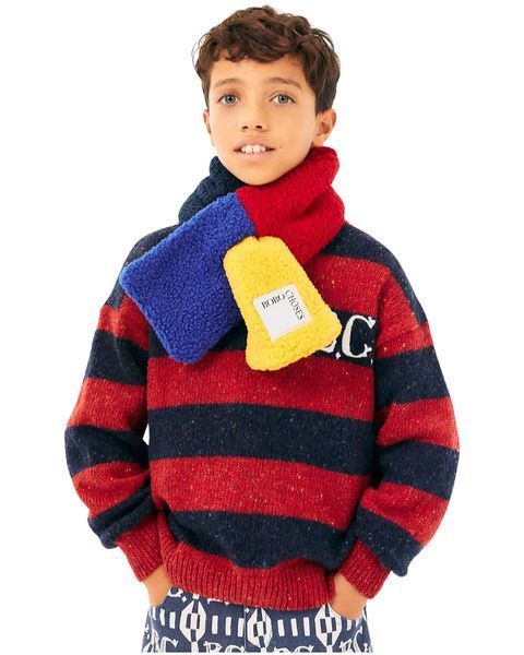 Флісовий шарф Bobo Choses "Color Block sheepskin neck warmer", різнокольоровий 352130254 фото