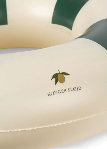 Круг для плавання Konges Slojd "GREEN STRIPE", молочний/зелений KS1048751 фото