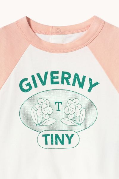 Боді Tinycottons &ldquo;Giverny", білий/рожевий SS26-053 фото