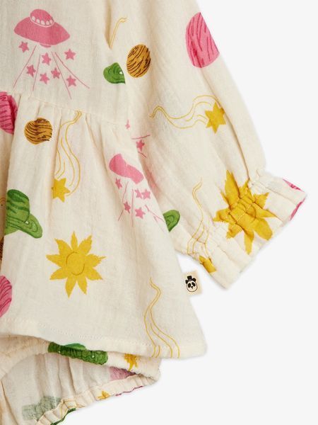 Боді-сукня MINI RODINI "Space", кремовий 2624011611SS26 фото