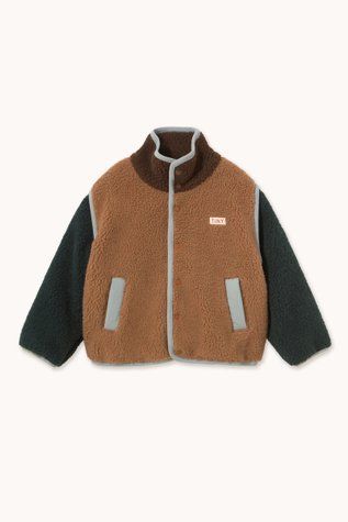 Флісова куртка Tinycottons "COLOR BLOCK", коричневий AW26-252-R11 фото