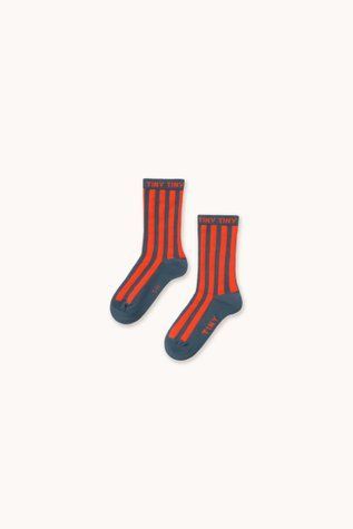 Шкарпетки Tinycottons "STRIPES", червоний/синій AW26-395-J08 фото