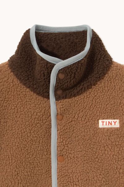 Флісова куртка Tinycottons "COLOR BLOCK", коричневий AW26-252-R11 фото