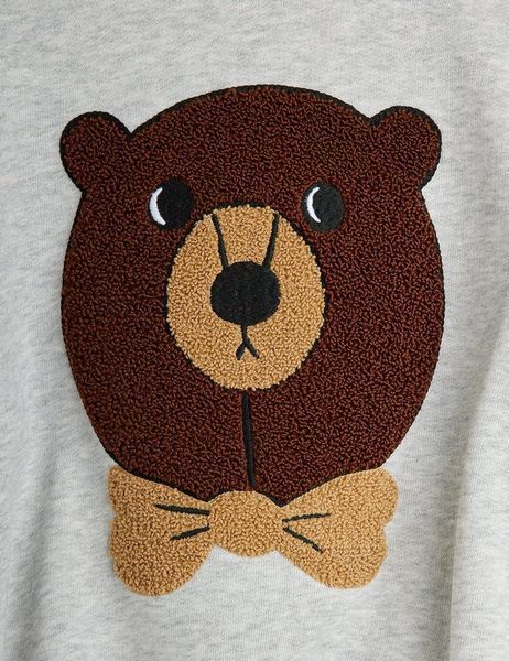 Світшот MINI RODINI "Bear", сірий 38725540 фото