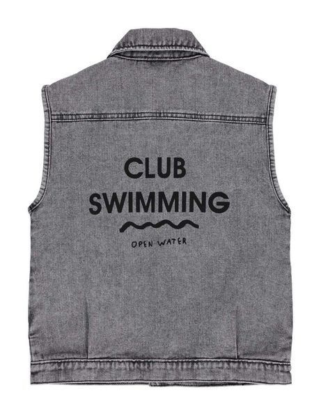 Джинсовий жилет Beau LOves "Vintage Washed Denim", сірий 355405_8-9 фото