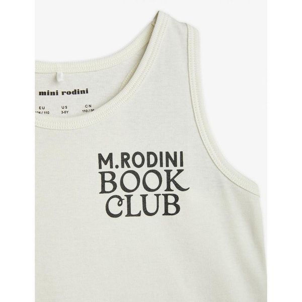 Майка MINI RODINI "BOOK CLUB", білий 34669251 фото
