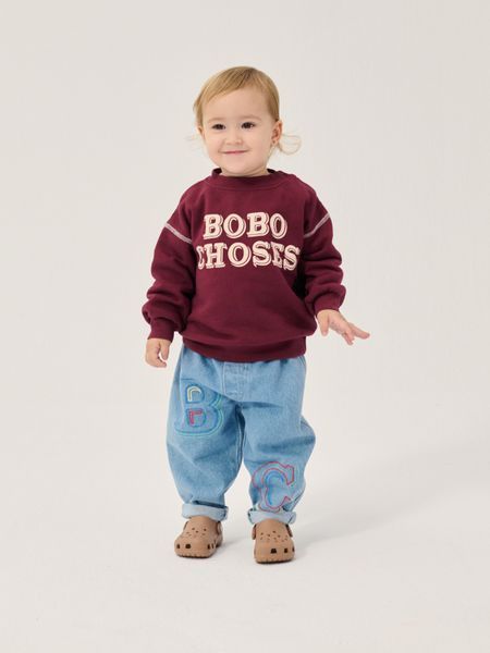 Світшот Bobo Choses "Bobo Choses Embossed", бордовий B226AB099aw26 фото