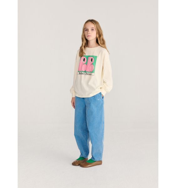 Лонгслів Bobo Choses "Booo Bo Choses", молочний B226AC017-aw27 фото