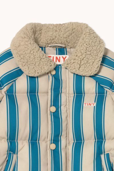 Куртка Tinycottons &ldquo;BLUE RETRO STRIPES", блакитний/молочний AW26-043 фото