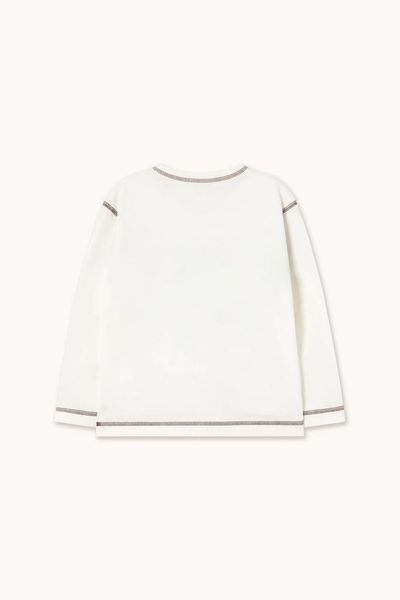 Лонгслів Tinycottons "CONTRAST", білий AW25-261 фото