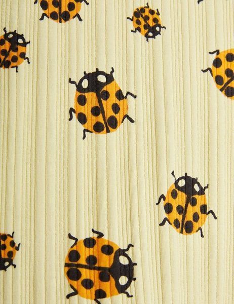 Футболка MINI RODINI "Ladybugs", світло-жовтий 2522010623 фото