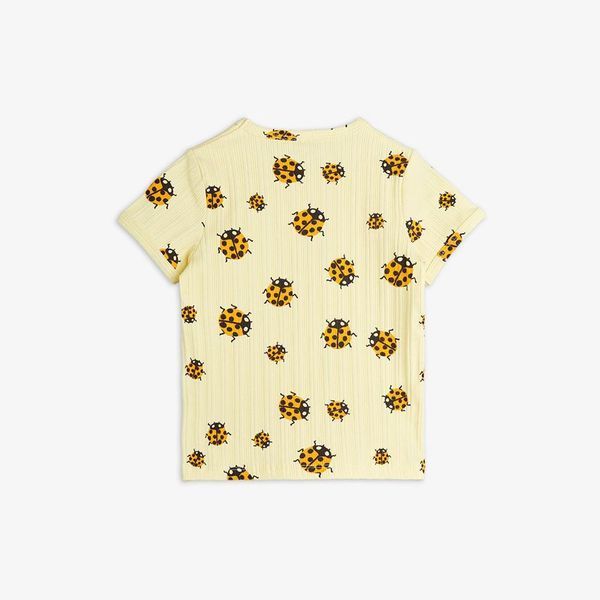 Футболка MINI RODINI "Ladybugs", світло-жовтий 2522010623 фото