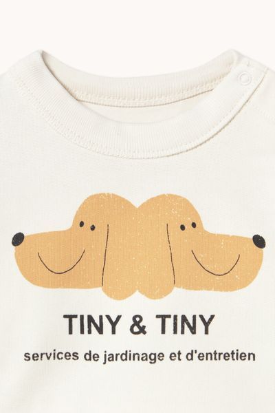 Світшот Tinycottons "Tiny & Tiny Baby", білий SS26-15312 фото