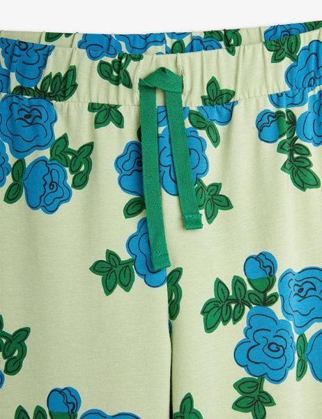 Брюки MINI RODINI "Blue roses", зелений/синій 36379700 фото