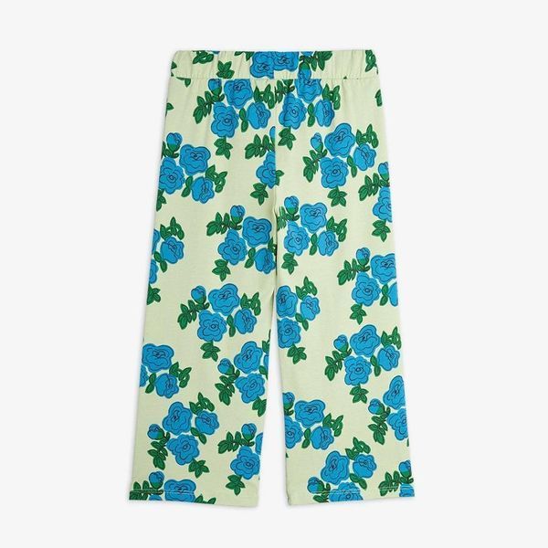 Брюки MINI RODINI "Blue roses", зелений/синій 36379700 фото