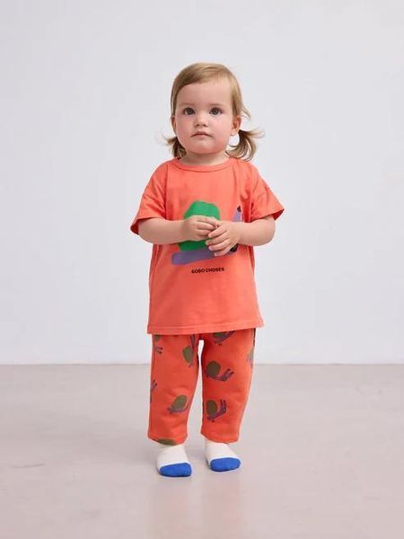 Футболка Bobo Choses "Funny Snail", червоний B125AB012 фото