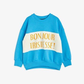 Світшот MINI RODINI "BONJOUR TRISTESSE", синій 34668857 фото
