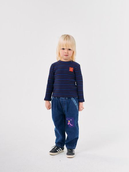 Джинси Bobo Choses "Funny Face", синій B224AC106 фото