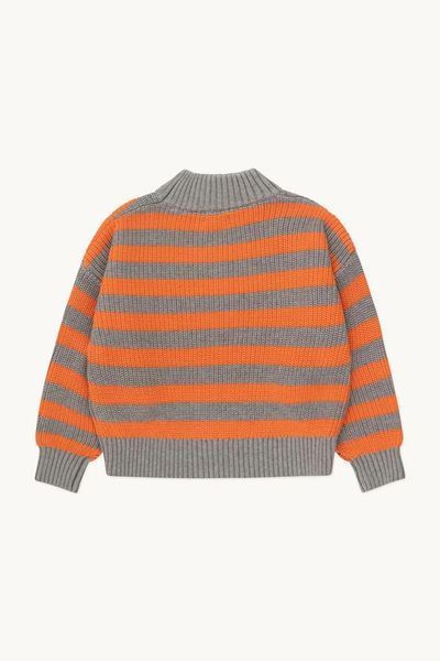 Светр Tinycottons "STRIPES", сірий/помаранчевий AW24-278 фото