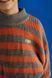 Светр Tinycottons "STRIPES", сірий/помаранчевий AW24-278 фото 3