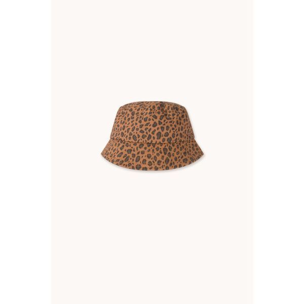 Капелюх Tinycottons "Mini Animal Print", коричневий SS26-508 фото