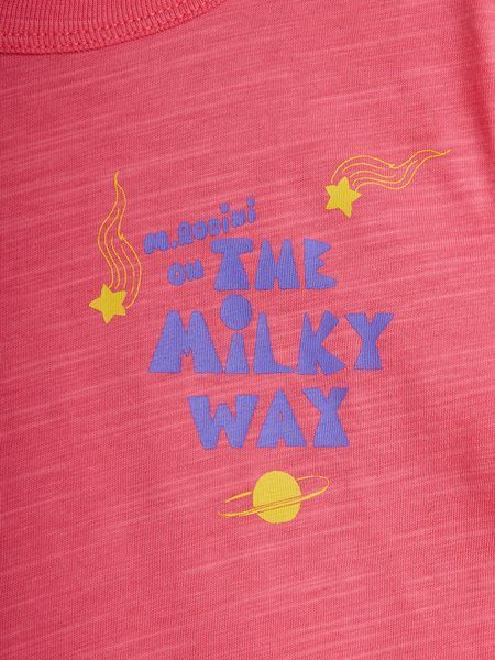Футболка MINI RODINI "The milky way", рожевий 2622015428SS26 фото