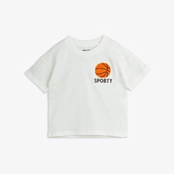 Футболка MINI RODINI "BASKETBALL", білий 35572484 фото