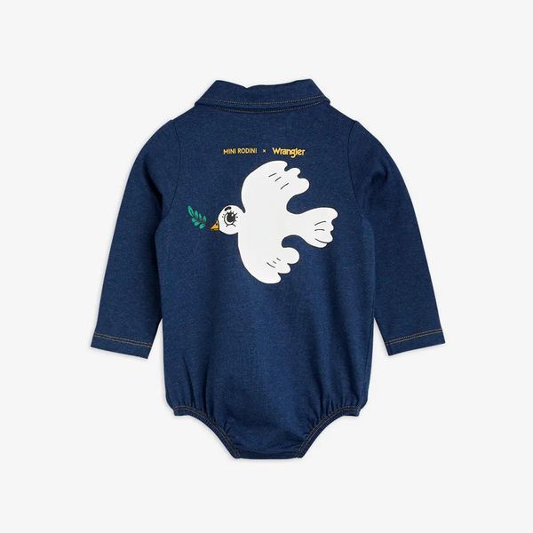 Боді MINI RODINI х WRANGLER "PEACE DOVE", синій 2384010060 фото